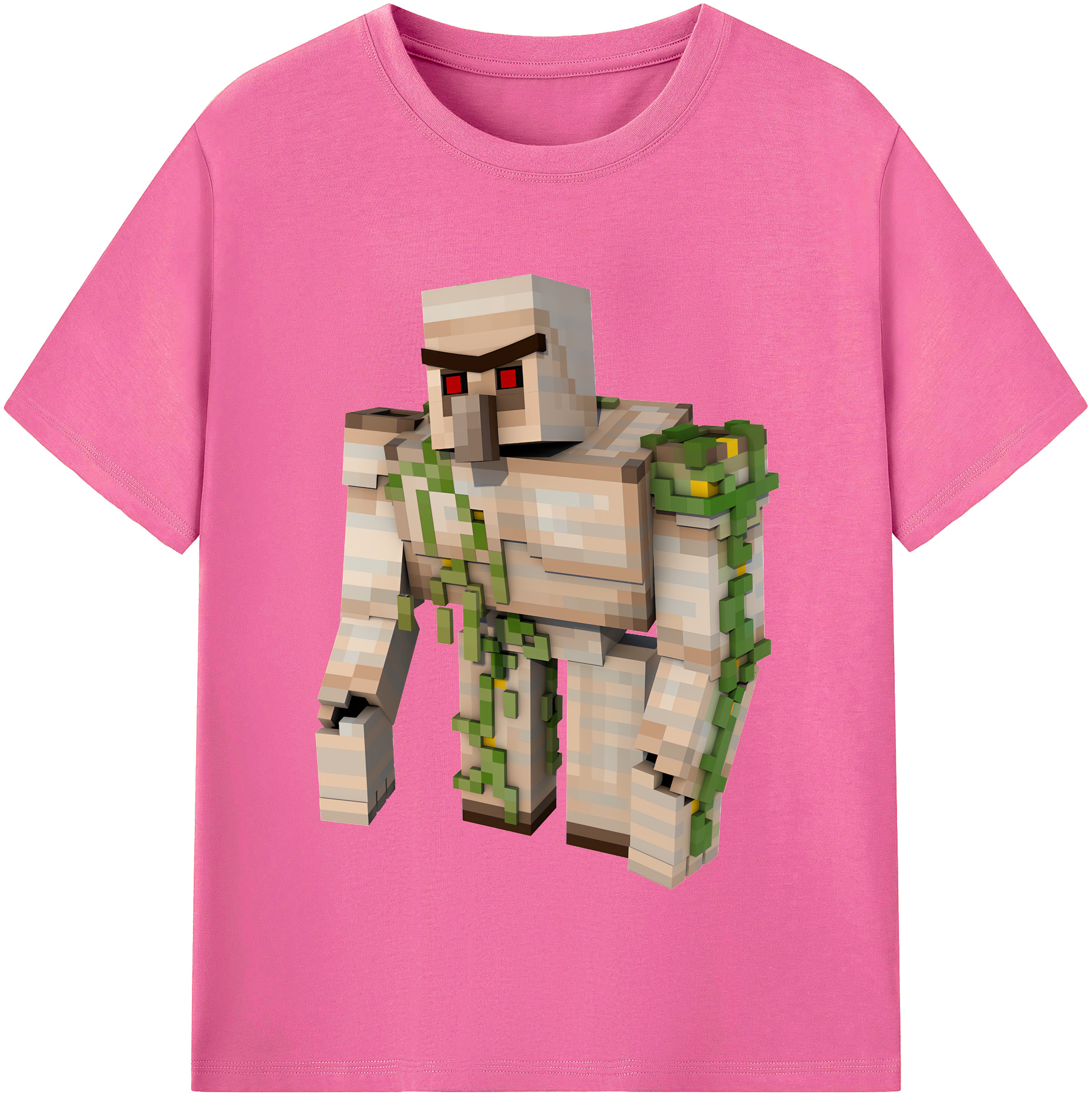 （画像用） マインクラフト ブロックの世界 Minecraft MC Block world レディースカジュアルプリントTシャツ（綿100％）